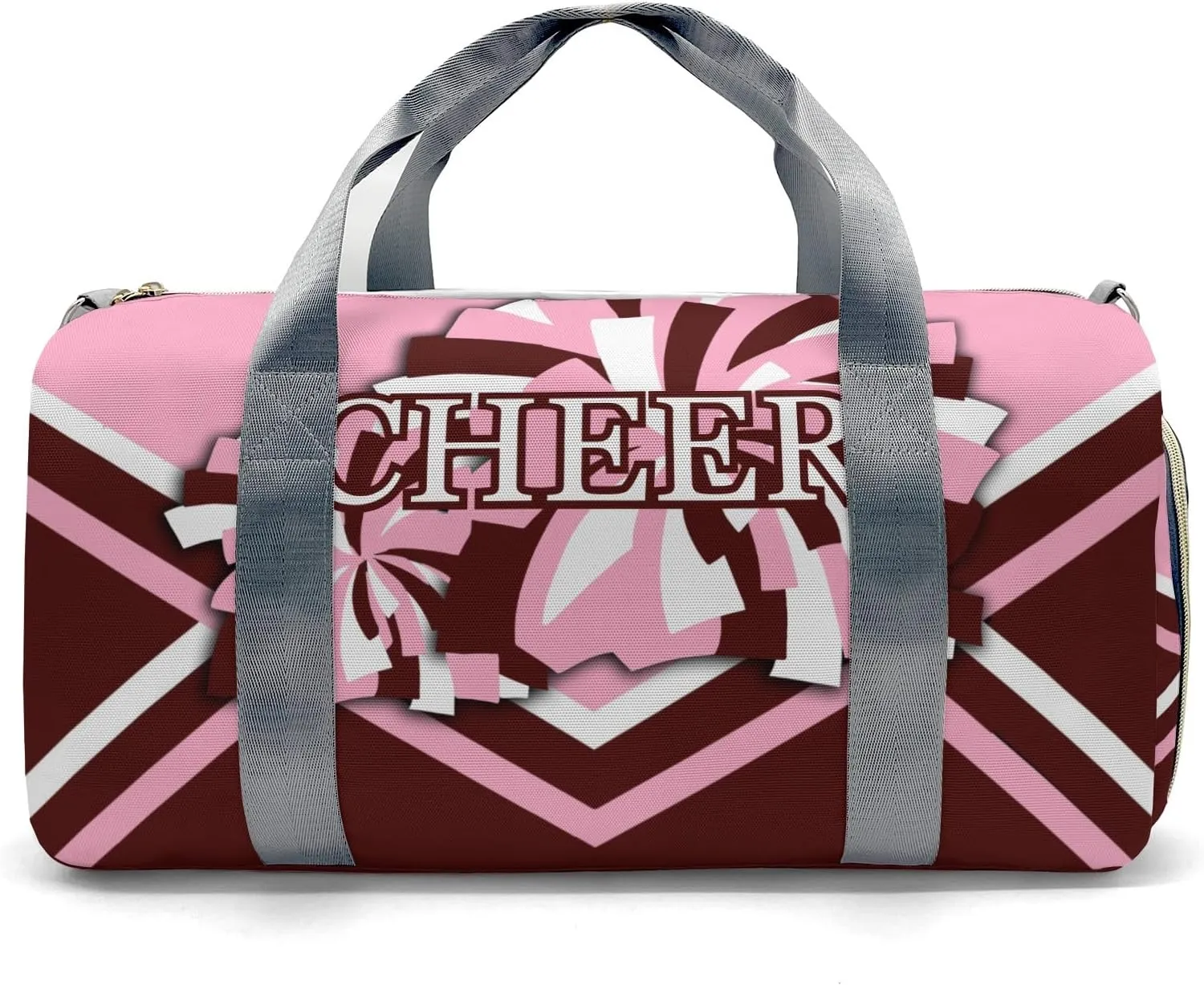 Personalized Cheer Pink Custom Multi-functional Travel Bag, Unisex Portable Duffel Bag, Short Distance Travel Assistant