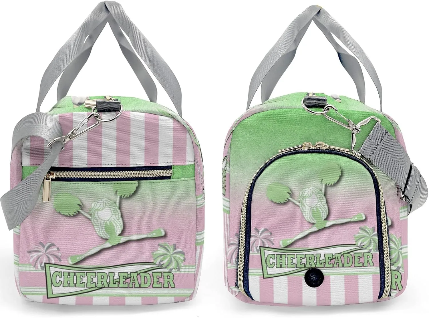 Personalized Cheerleader Girl Gradient Pom Pom Customized Multi-functional Handbag Travel Bag, Unisex Portable Travel Bag, Sports and Fitness Duffel Bag, Short Trip Storage Bag