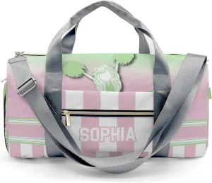Personalized Cheerleader Girl Gradient Pom Pom Customized Multi-functional Handbag Travel Bag, Unisex Portable Travel Bag, Sports and Fitness Duffel Bag, Short Trip Storage Bag