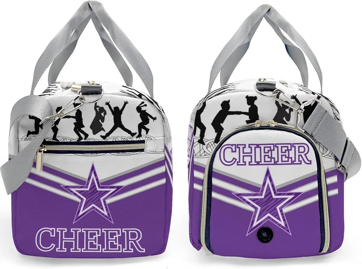 Personalized Jumping Trampoline Purple Athlete Customized Multi-functional Handbag Travel Bag, Unisex Portable Travel Bag, Sports and Fitness Duffel Bag, Short Trip Storage Bag