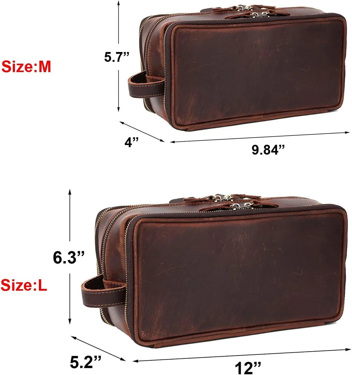 Personalized Leather Toiletry Bag for Men, 1/3/6pcs Wedding Gift Travel Shaving Dopp Kit - Cosmetic Bags Toiletries Bathroom Organizer - Groomsmen Gift(A1pc)