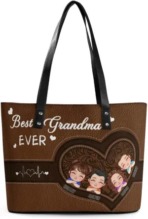 Personalized Shoulder Bag Custom Names Mothers Day Handbag Large Capacity Handbag Gift for Grandmother Mom Mother