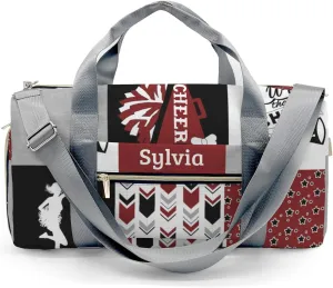 Personalized Sport Cheerleader Girl Red Custom Multi-functional Travel Bag, Unisex Portable Duffel Bag, Short Distance Travel Assistant