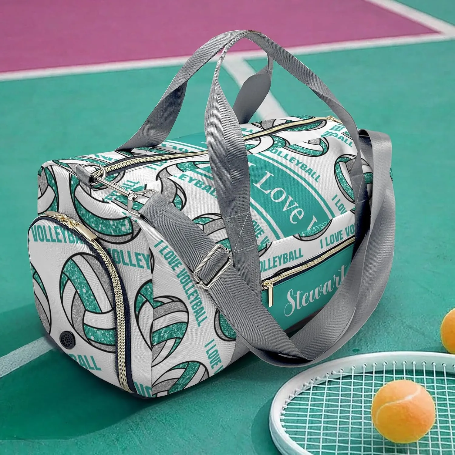 Personalized Volleyball Custom Multi-functional Travel Bag, Unisex Portable Duffel Bag, Short Distance Travel Assistant