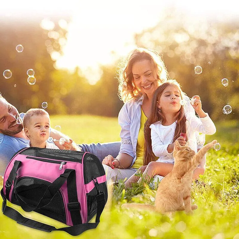 Pet Carrier Bag Portable Large Cat Dog Comfort Tote Travel Bag Airline Approved