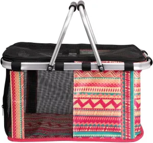 Pet Carrier Basket Cat Dog Carrier Handbag Breathable Mesh Travel Pet Bag Folding Pet Cage Bag for Outdoor Travel Airplane