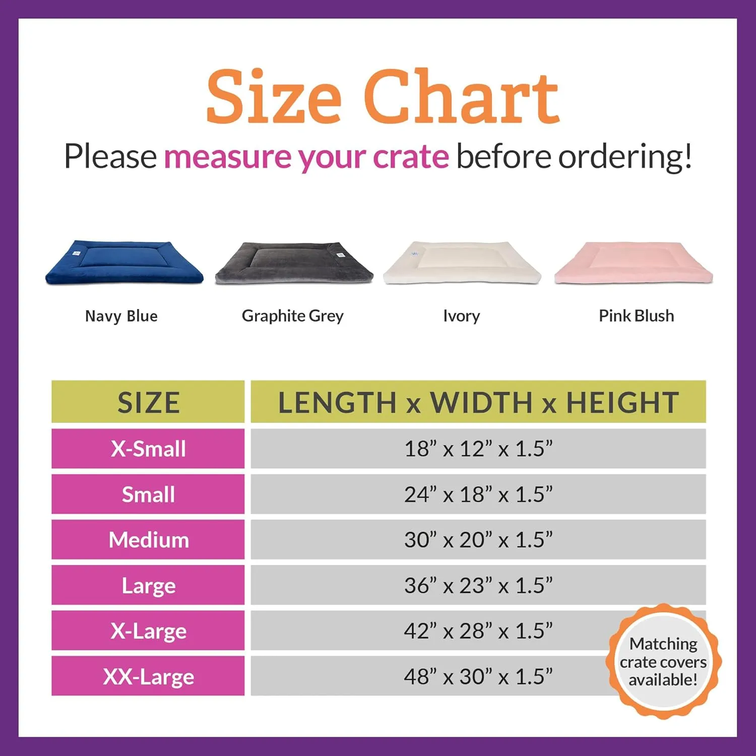 Pet Dreams Dog Crate Pad - Washable Kennel Mat, Crate Pads for Dog Cages, Non-Toxic, Flat Indoor Cat Bed, Fits iCrate 18, 24, 30, 36, 42, 48 Inches (Pink, Small, 24")