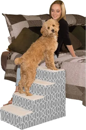 Pet Gear Easy Step IV Pet Stairs, 4-Step for Cats/Dogs, Portable/Lightweight, Sturdy, spa Blue, for Pets up to 50 pounds (PG9640TSB)