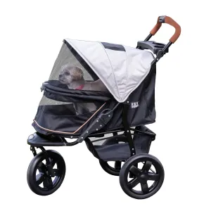Pet Gear No-Zip AT3 Pet Stroller for Cats/Dogs, Zipperless Entry, Easy One-Hand Fold, Jogging Tires, Removable Liner, Cup Holder   Storage Basket, 1 Model, 2 Colors