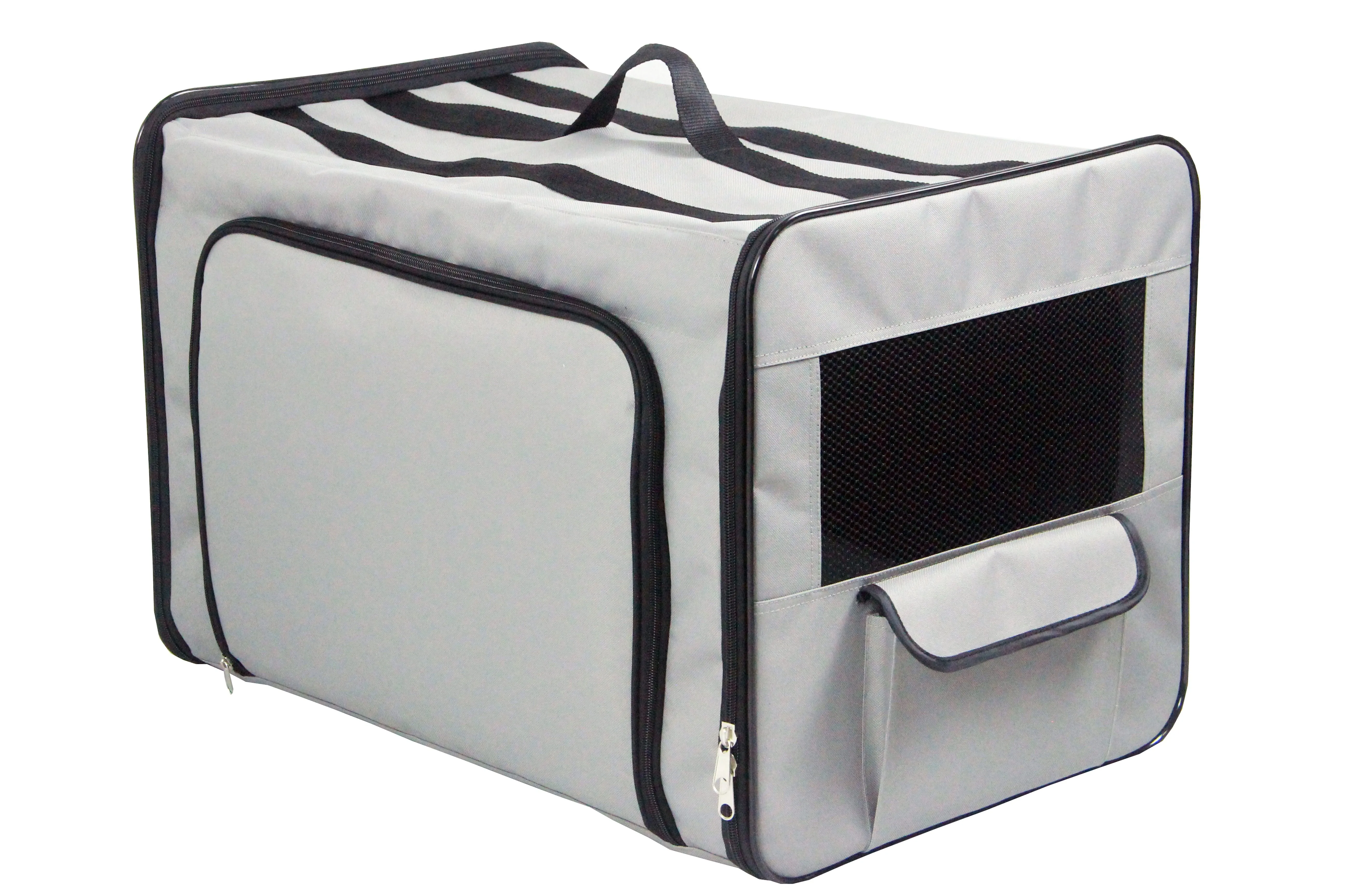 Pet Life Capacious Dual-Expandable Wire Folding Lightweight Collapsible Travel Pet Dog Crate: Size X-Small,Color Blue