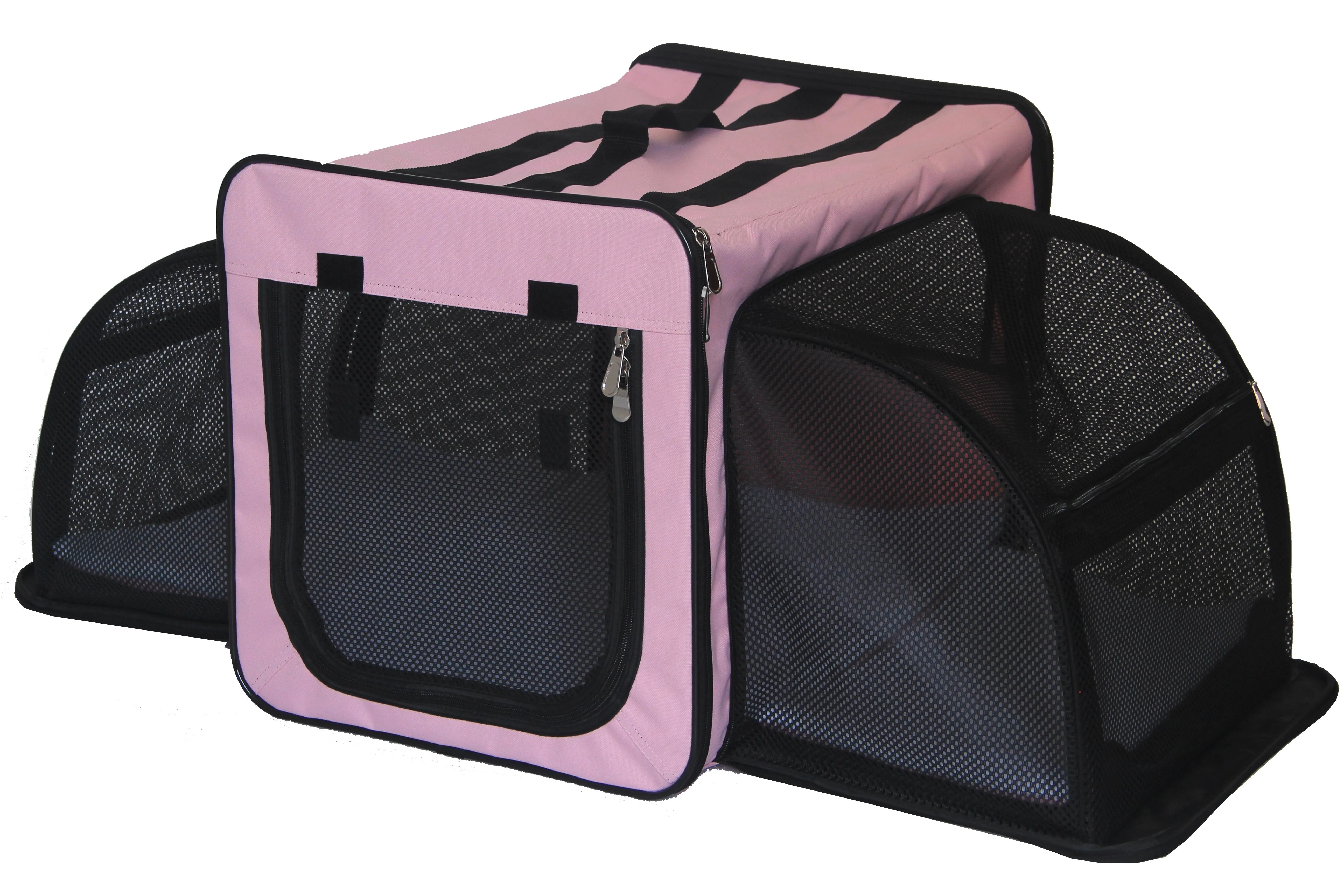 Pet Life Capacious Dual-Expandable Wire Folding Lightweight Collapsible Travel Pet Dog Crate: Size X-Small,Color Blue