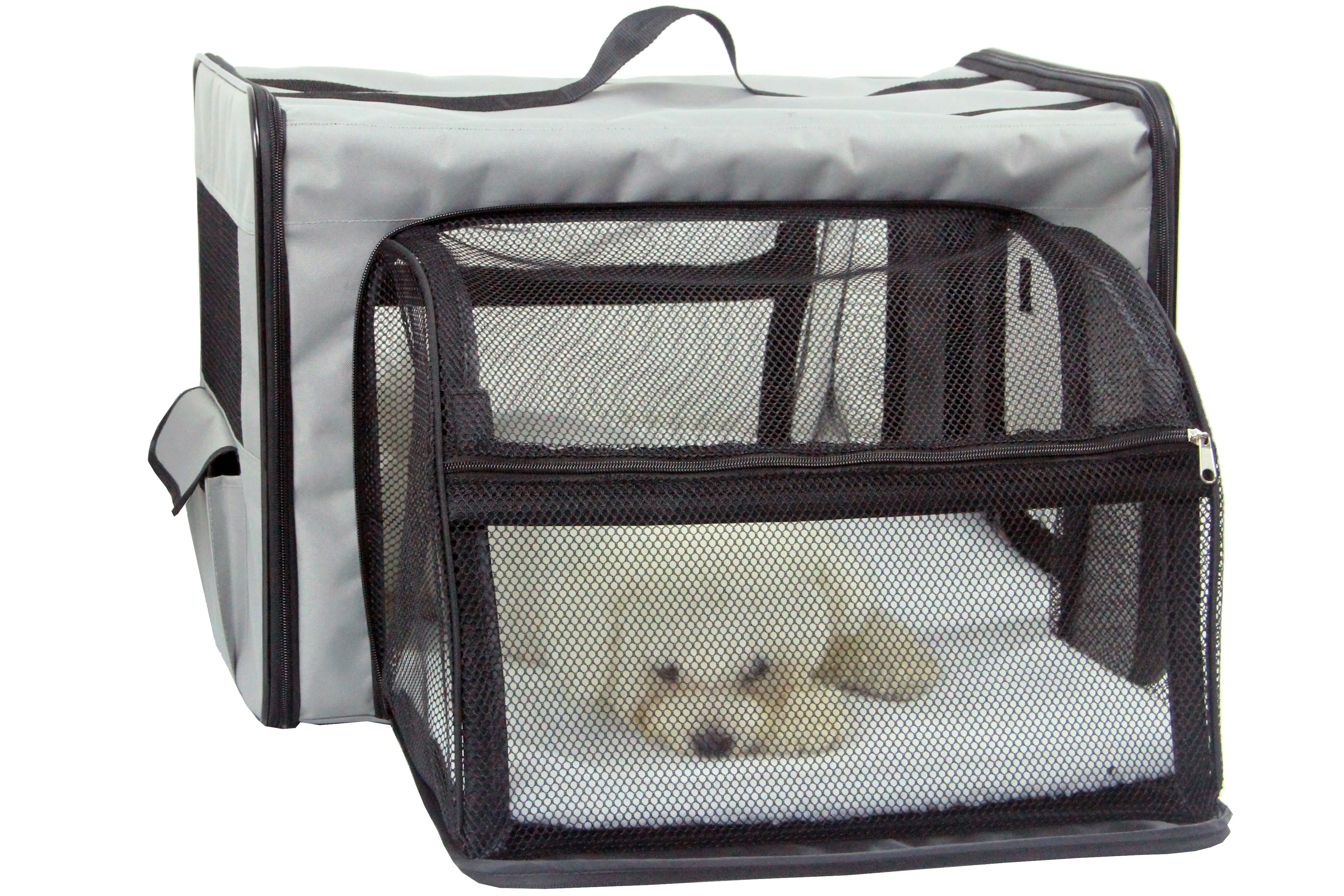 Pet Life Capacious Dual-Expandable Wire Folding Lightweight Collapsible Travel Pet Dog Crate: Size X-Small,Color Blue