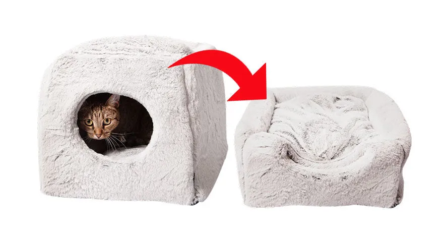 Pet One Cat Cube - Light Grey