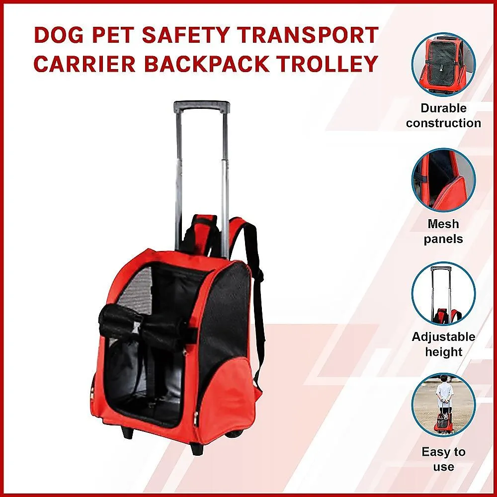 Pet Safety Transport Carrier Backpack Trolley