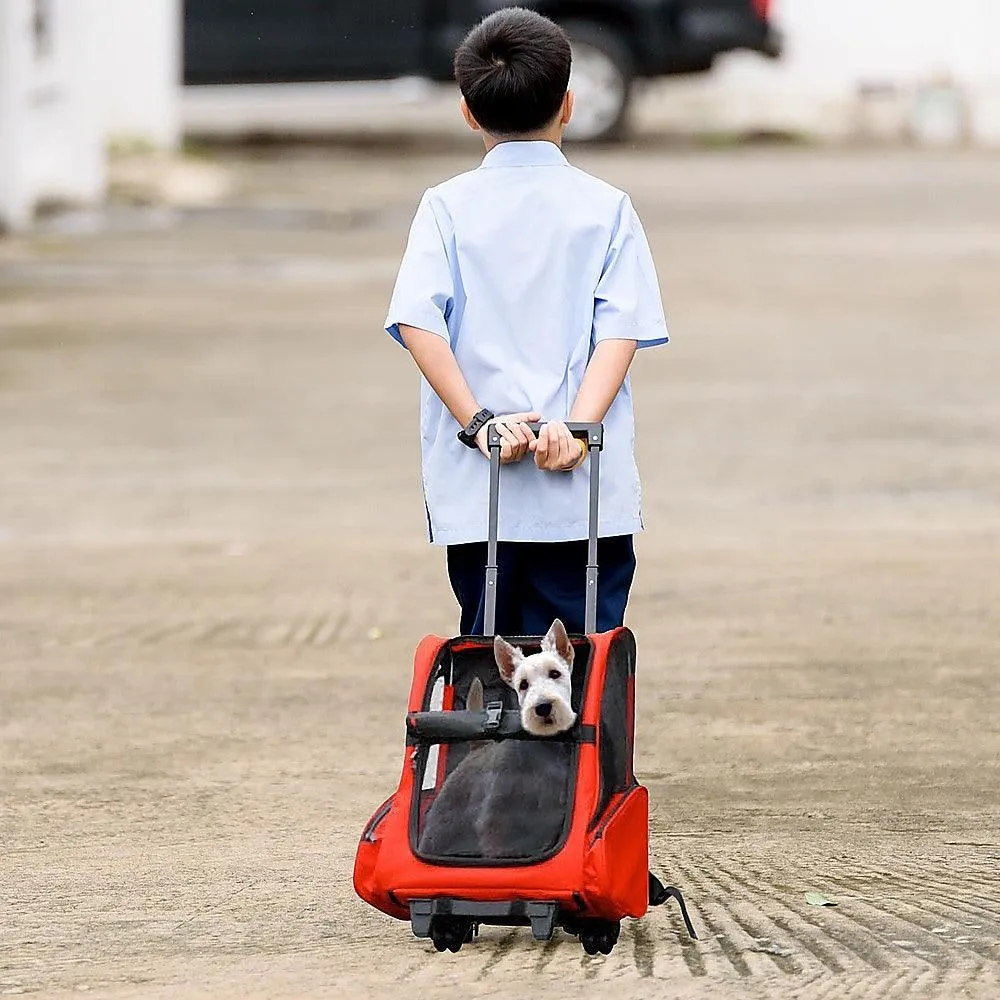 Pet Safety Transport Carrier Backpack Trolley