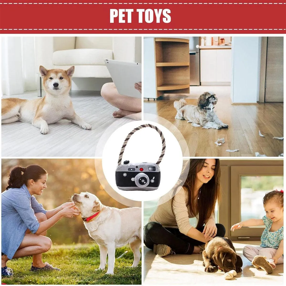 Pet Toy Plush Knot Toy Interactive Chew Toy for Dogs and Cats Soft Durable