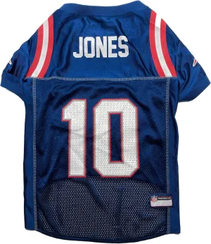 Pets First NFL Team Player Jersey for Cats and Dogs, Mac Jones, New England Patriots, Small