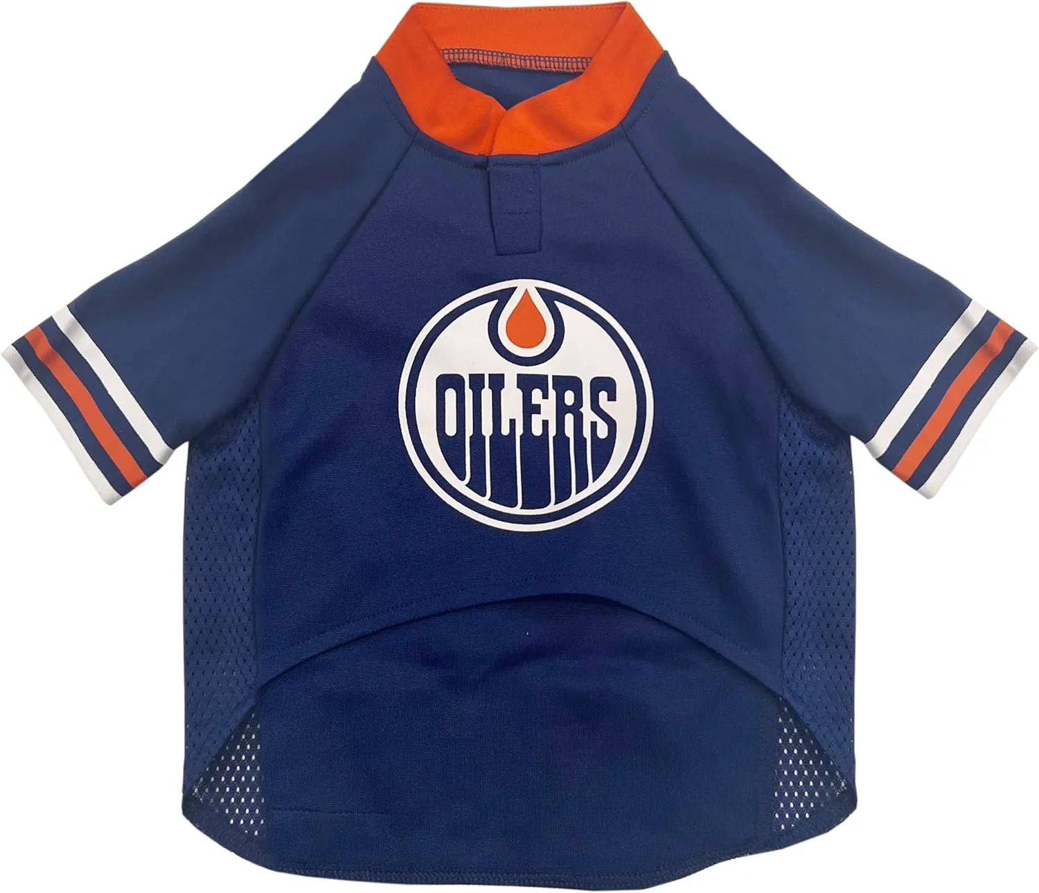 Pets First NHL Hockey Edmonton Oilers Mesh Jersey for Dogs & Cats, Size Medium, Licensed Dog Jersey with Your Favorite Hockey Team