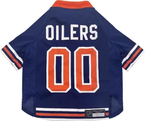 Pets First NHL Hockey Edmonton Oilers Mesh Jersey for Dogs & Cats, Size Medium, Licensed Dog Jersey with Your Favorite Hockey Team