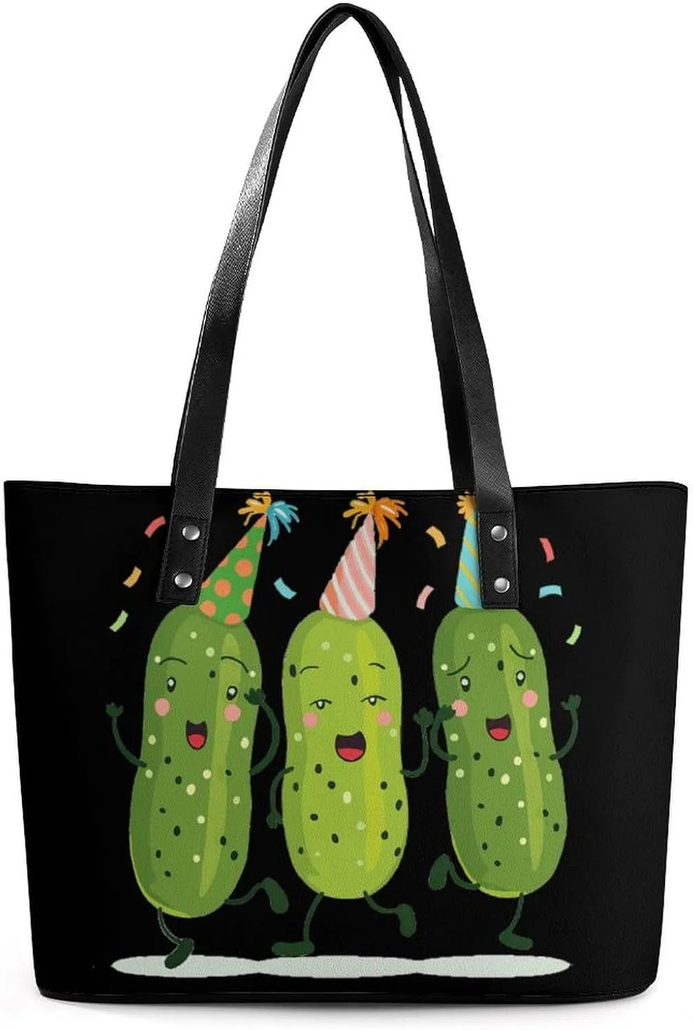Pickle Party Women's Tote Shoulder Bag Handbag Top Handle Leather 29 * 34 * 14cm