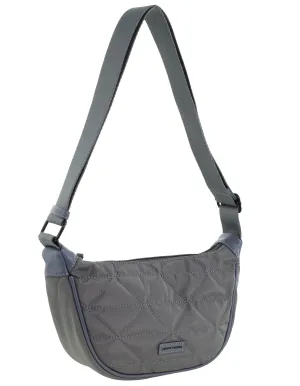 Pierre Cardin Ladies Nylon Crescent Cross-Body Bag in Grey