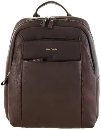 Pierre Cardin Leather Travel Backpack Bag, T.moro