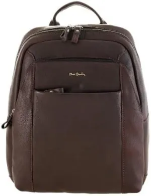 Pierre Cardin Leather Travel Backpack Bag, T.moro