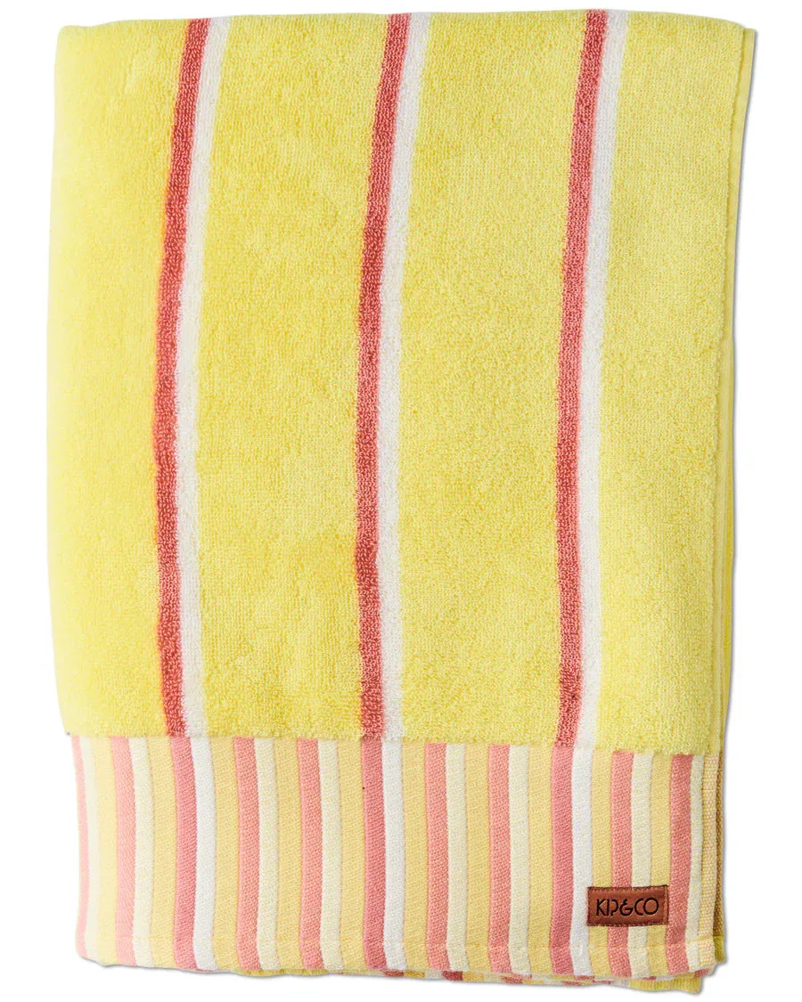 Pina Colada Stripe Terry Bath Sheet / Beach Towel