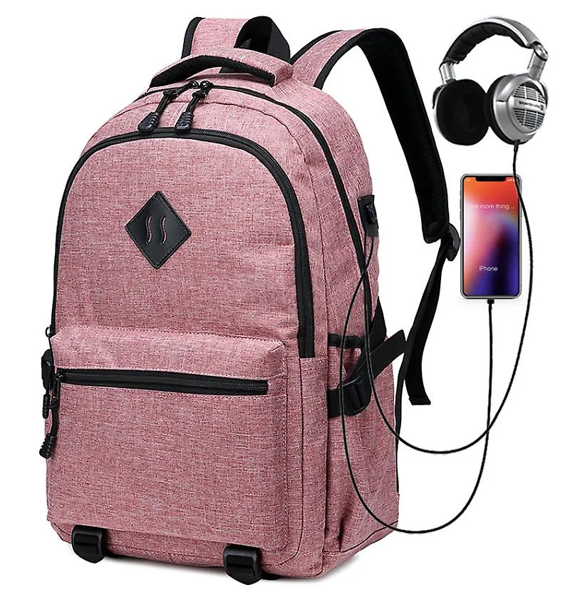 Pink Men'S Backpacks, Short-Distance Travel Bags, Large-Capacity Business Computer Backpacks Zf1106