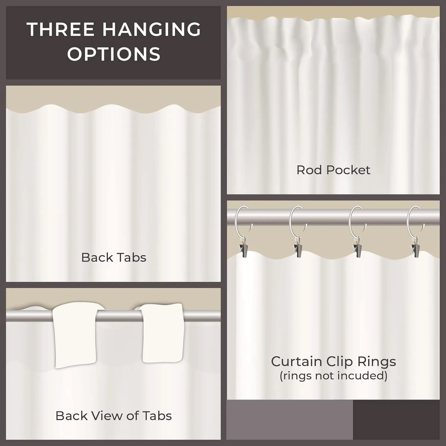 Piper Classics Market Place Blue Ticking Stripe 36" Curtain Tiers, Set 2