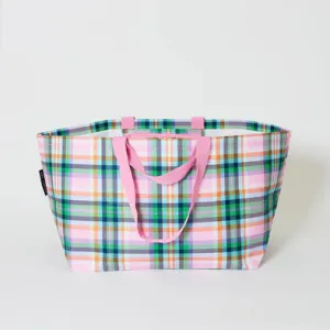 PLAID OVERSIZE TOTE