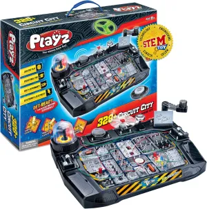 Playz Advanced Electrical Circuit Board Engineering Kit for Kids with 328  STEM Projects on Electricity, Voltage, Currents, Resistance, & Magnetic Science | Gift for Children Age 8-13 