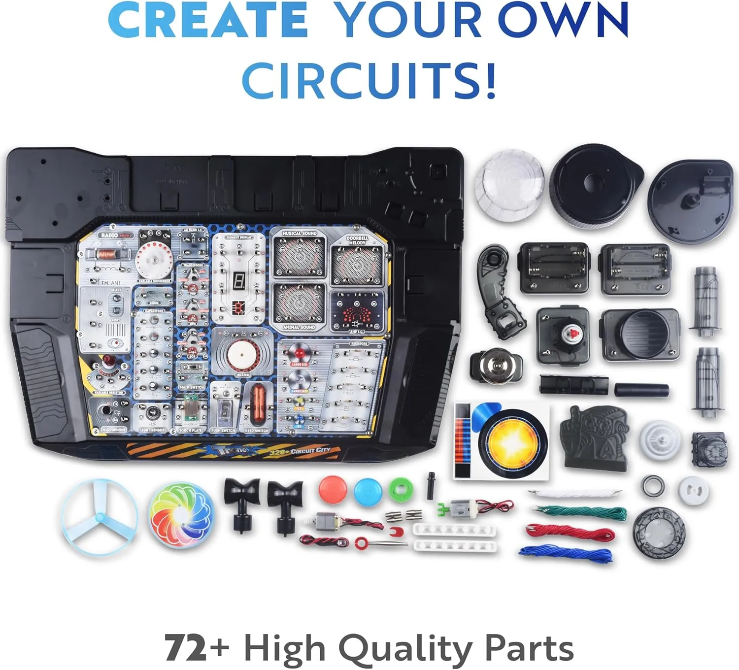 Playz Advanced Electrical Circuit Board Engineering Kit for Kids with 328  STEM Projects on Electricity, Voltage, Currents, Resistance, & Magnetic Science | Gift for Children Age 8-13 