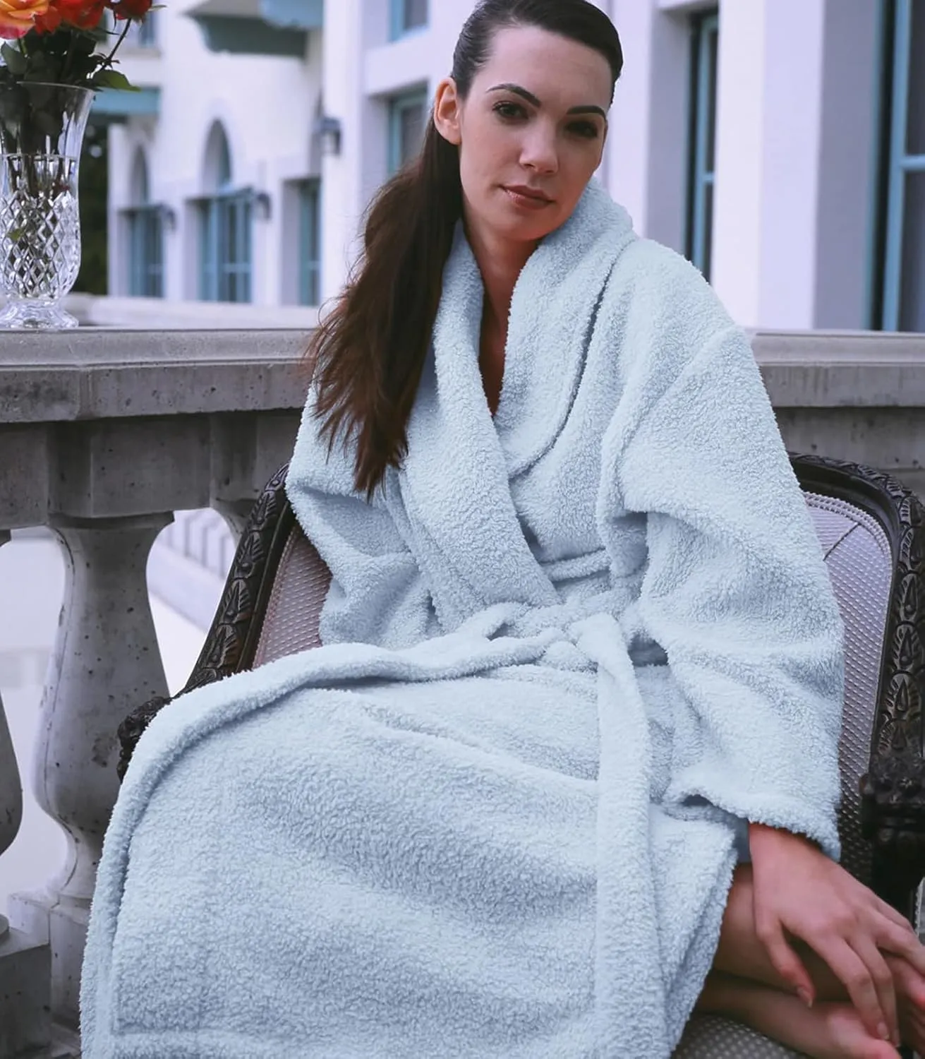 Plush Microfiber Fleece Robe | Super Soft & Warm | Lightweight | Full Length