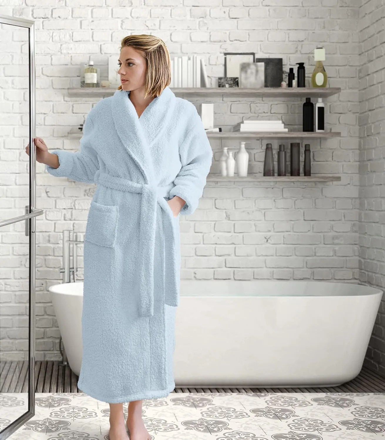 Plush Microfiber Fleece Robe | Super Soft & Warm | Lightweight | Full Length