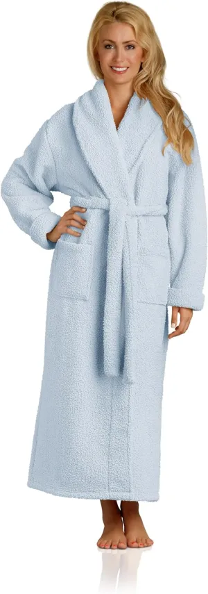 Plush Microfiber Fleece Robe | Super Soft & Warm | Lightweight | Full Length