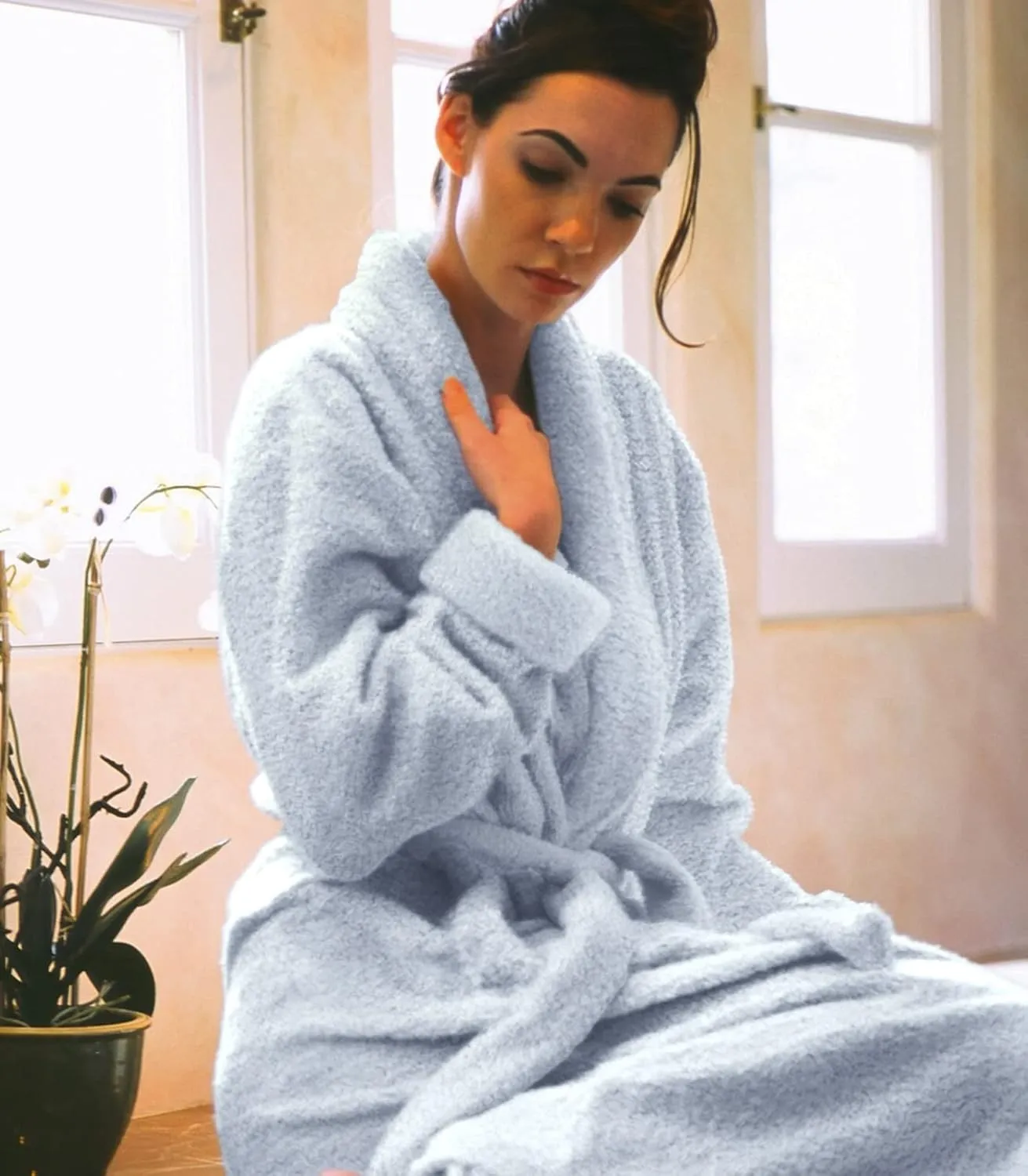 Plush Microfiber Fleece Robe | Super Soft & Warm | Lightweight | Full Length