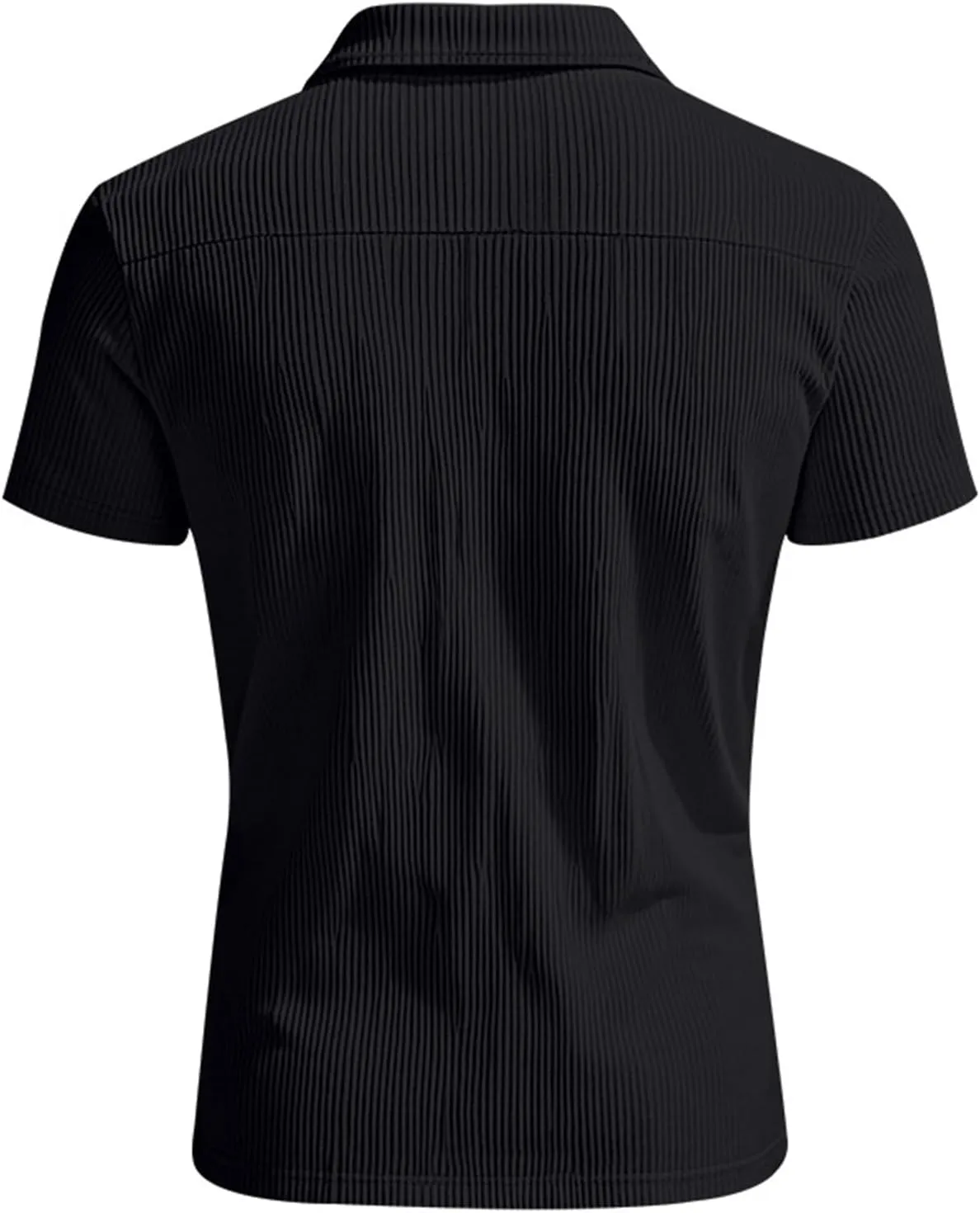 Polo Shirt Men Slim Fit Short Sleeve Casual Quarter Zip Golf Summer Shirts Oversized Sports Comfortable Tops