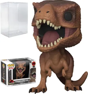 POP Jurassic Park - Tyrannosaurus Rex [T-Rex] Funko Vinyl Figure (Bundled with Compatible Box Protector Case) Multicolor 3.75 inches