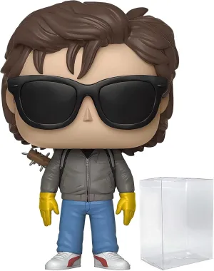POP Stranger Things - Steve Harrington with Sunglasses Funko Pop! Vinyl Figure (Bundled with Compatible Pop Box Protector Case), Multicolored, 3.75 inches
