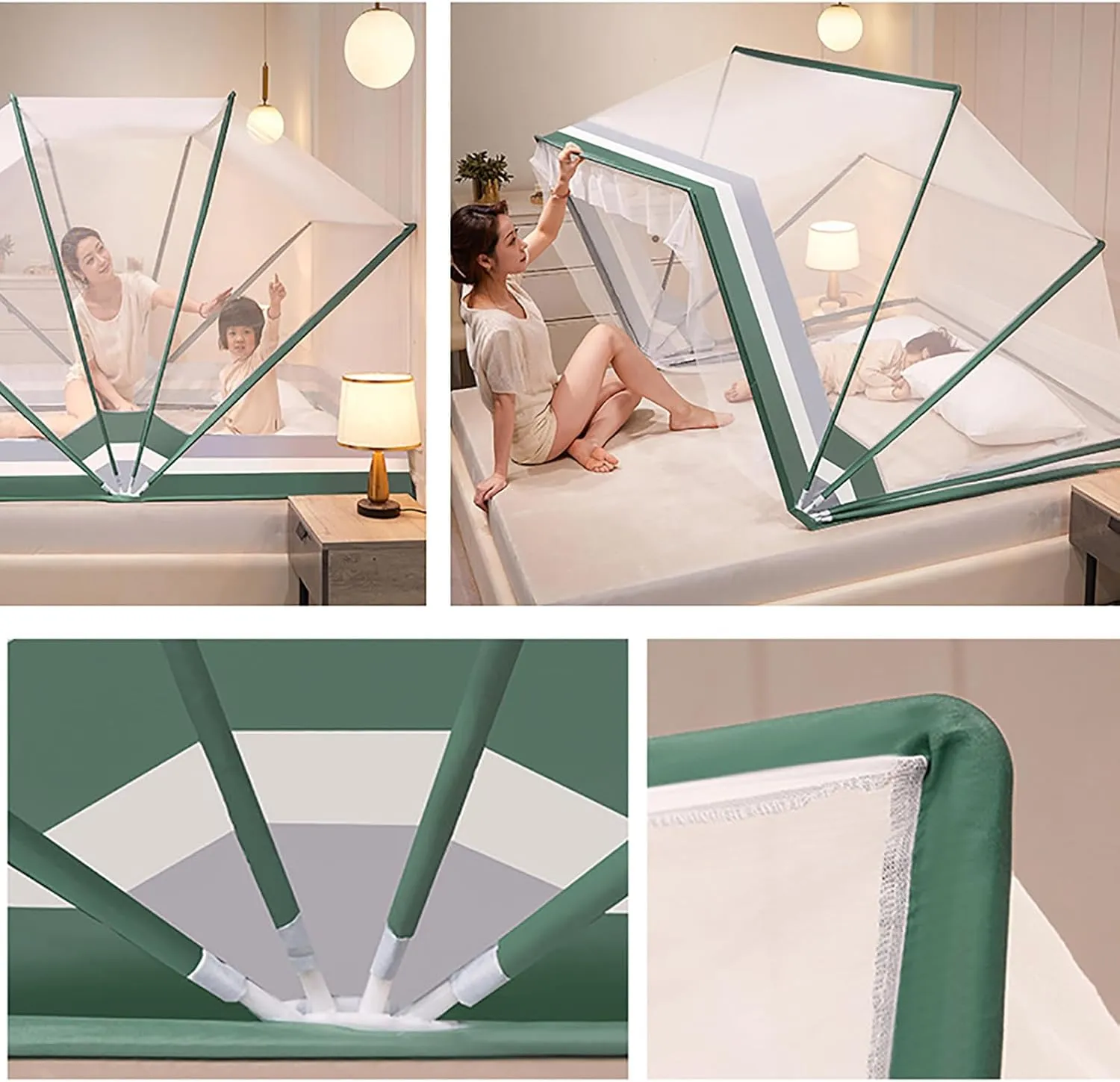 Pop-Up Mosquito Net Tent Wide Roof,Portable Folding Design with Bottom for Bedroom Yard Outdoor Camping Fishing Hiking Trip,C,135×190×120cm