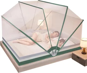 Pop-Up Mosquito Net Tent Wide Roof,Portable Folding Design with Bottom for Bedroom Yard Outdoor Camping Fishing Hiking Trip,C,135×190×120cm