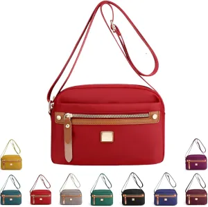 Popularate Nylon Crossbody Bag, Popularate Waterproof Nylon Crossbody Bag, Waterproof and Multi-Pockets