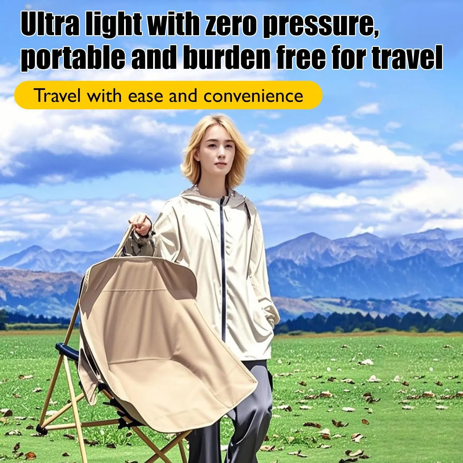 Portable Camping Chair, Ultra Lightweight Folding Picnic Chair, Suitable for Travel, Picnicking, Hiking, Fishing (Green,Twin)