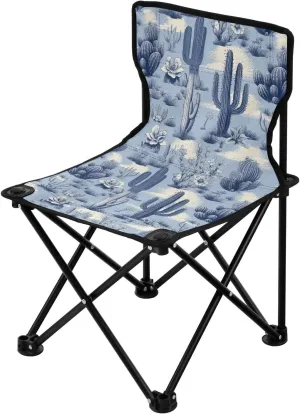 Portable Camping Chairs Cactus Blue Lightweight Folding Chair for Camping, Beach, Picnic, Travel and Sports with Carry Bag 20849429