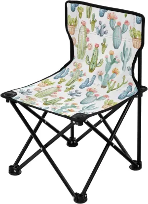 Portable Camping Chairs Cactus Succulent Lightweight Folding Chair for Camping, Beach, Picnic, Travel and Sports with Carry Bag 20855956
