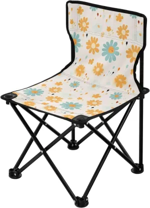 Portable Camping Chairs Cute Flowers Lightweight Folding Chair for Camping, Beach, Picnic, Travel and Sports with Carry Bag 20857531