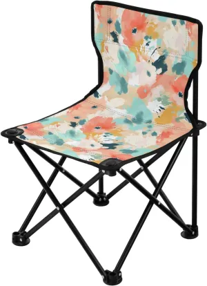 Portable Camping Chairs Flowers Floral Vintage Lightweight Folding Chair for Camping, Beach, Picnic, Travel and Sports with Carry Bag 20851629