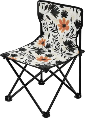 Portable Camping Chairs Flowers Floral Vintage Lightweight Folding Chair for Camping, Beach, Picnic, Travel and Sports with Carry Bag 20851683