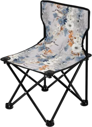 Portable Camping Chairs Flowers Floral White Lightweight Folding Chair for Camping, Beach, Picnic, Travel and Sports with Carry Bag 20849996